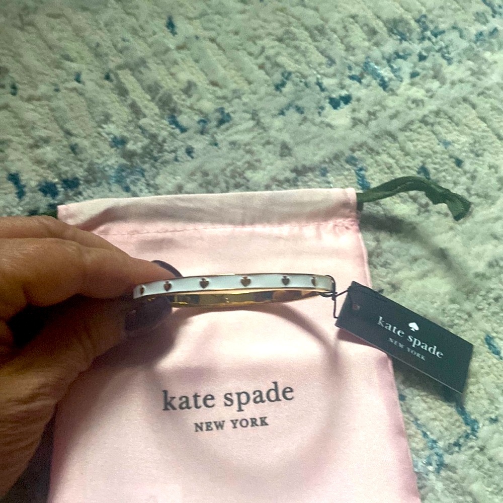 Kate Spade Gold and White Bangle Bracelet. NWT